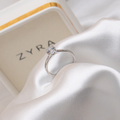 ZYRA® Gigi Ring in S925 Sterling Silver with Half Eternity and Round Brilliant Cut CZ Stone