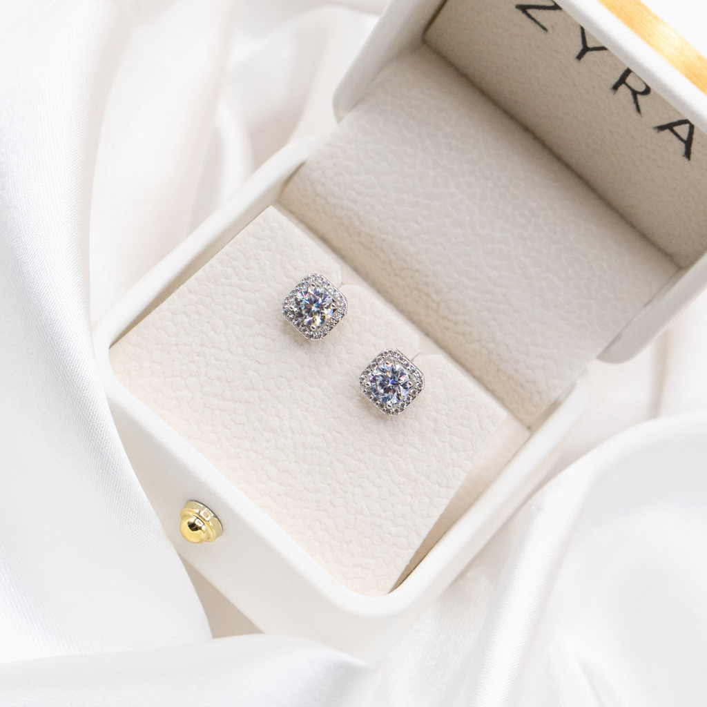 ZYRA® Vera Earrings in S925 Sterling Silver with Moissanite - (Buy 1 Get 1 Free 0.1-carat Moissanite Kairi Earrings)