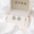 ZYRA® Moissanite Helmi Earrings in S925 Sterling Silver (1 pair) - (Buy 1 Get 1 Free 0.1-carat Moissanite Kairi Earrings)